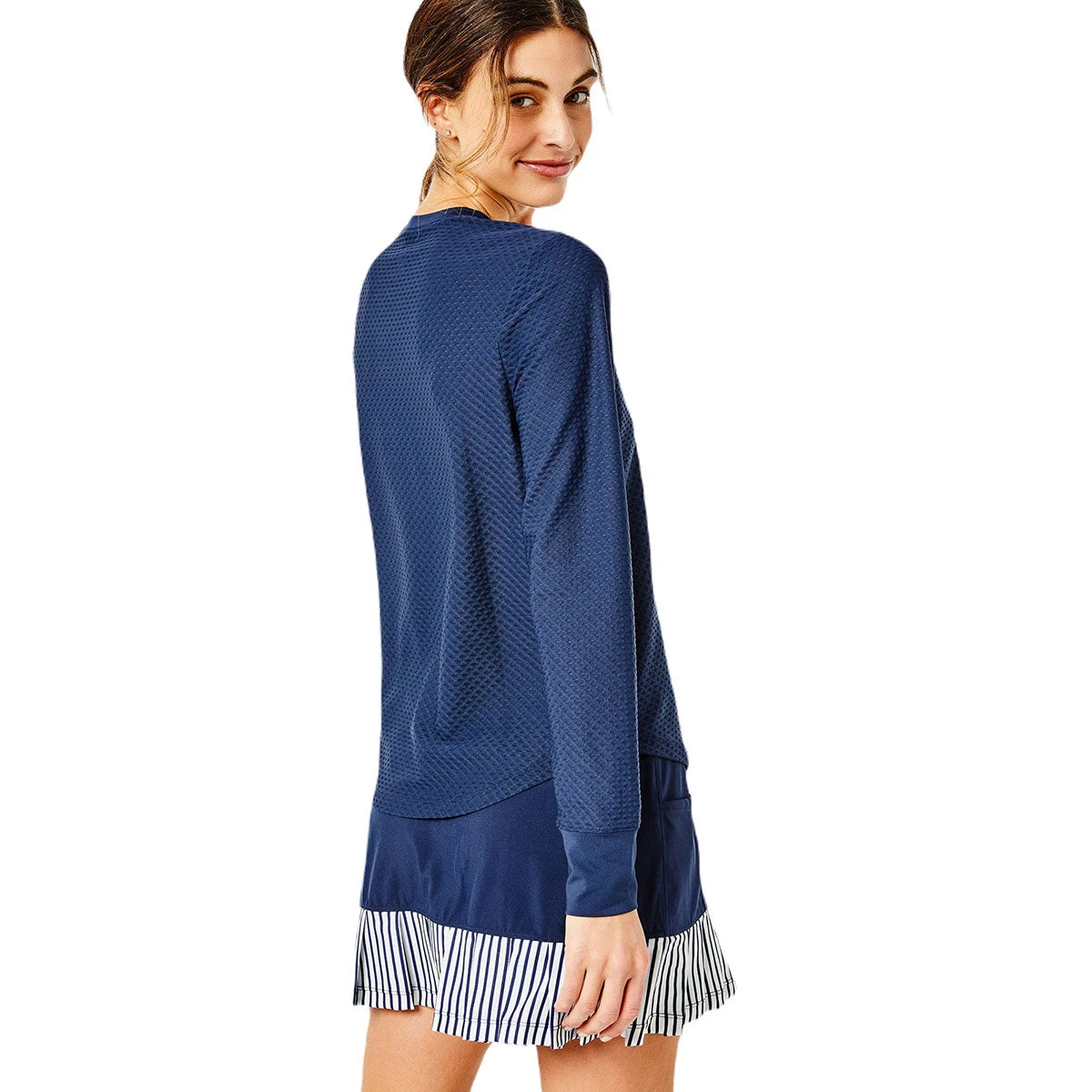 Addison Bay Women's Navy Palmetto Long Sleeve 2 Addison Bay Women's Navy Palmetto Long Sleeve - Image 2