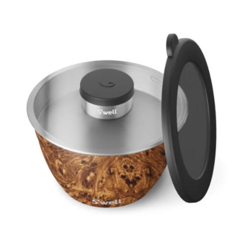 S'well Teakwood 64oz Salad Bowl Kit 2 S'well Teakwood 64oz Salad Bowl Kit - Image 2