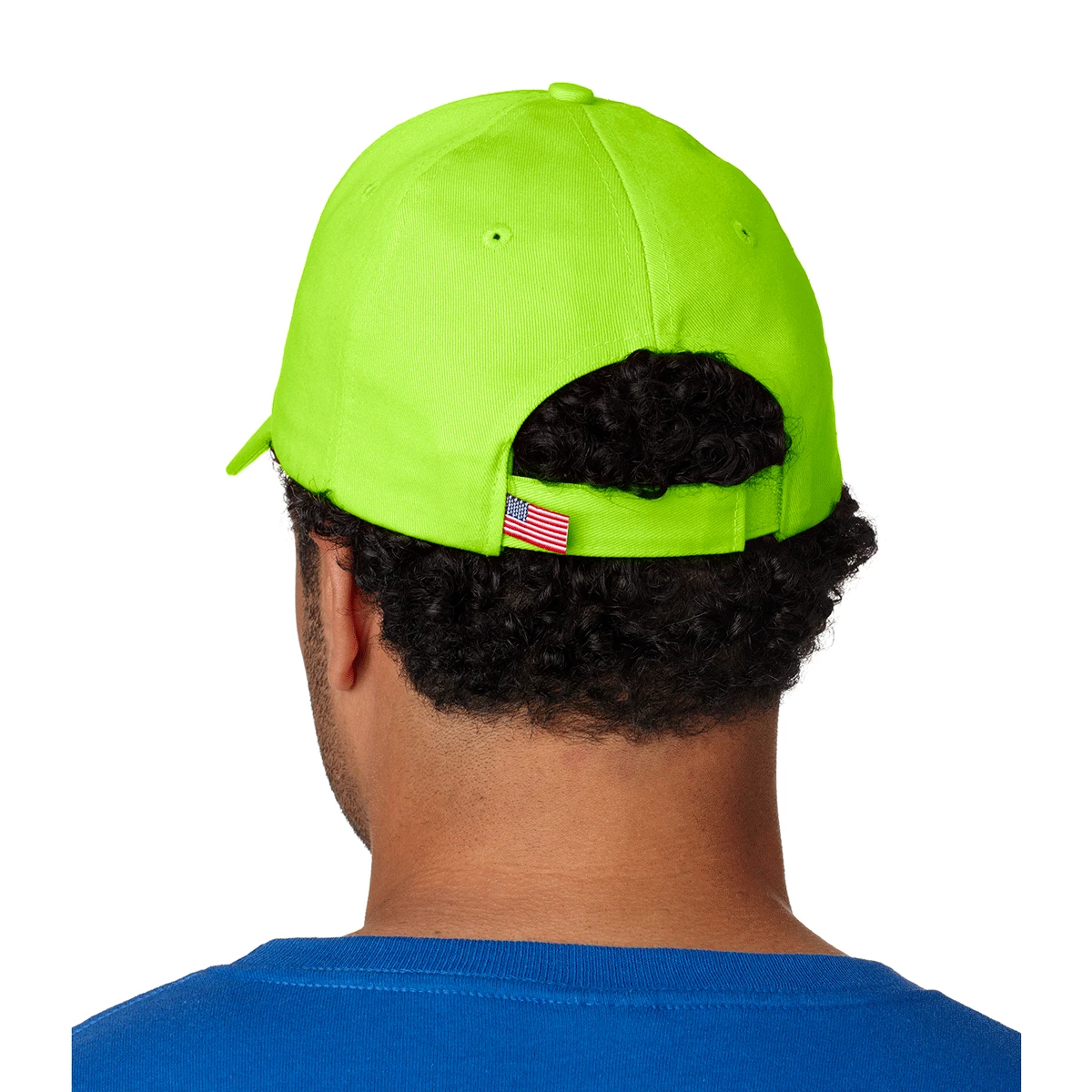 Bayside Lime Green USA Made Structured Cap 3 Bayside Lime Green USA Made Structured Cap - Image 3
