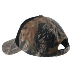 Port Authority Mossy Oak New Break-Up/Black Camo Cap With Contrast Front Panel -Sportswear Shop C807 Mossy Oak New Break Up Black B