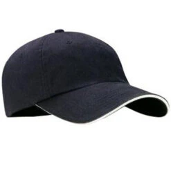 Port Authority Classic Navy/White Sandwich Bill Cap With Striped Closure