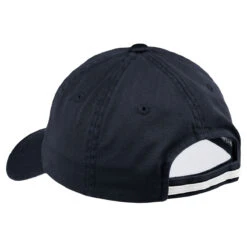 Port Authority Classic Navy/White Sandwich Bill Cap With Striped Closure -Sportswear Shop C830 Cl.Navy White B