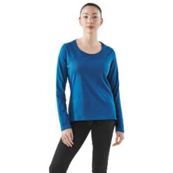 Stormtech Women's Steel Blue Equinox Long Sleeve Tee -Sportswear Shop CPM 2W Steel Blue HTF
