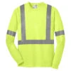 CornerStone Safety Yellow ANSI 107 Class 2 Long Sleeve Safety T-Shirt