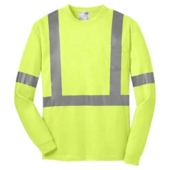 CornerStone Safety Yellow ANSI 107 Class 2 Long Sleeve Safety T-Shirt