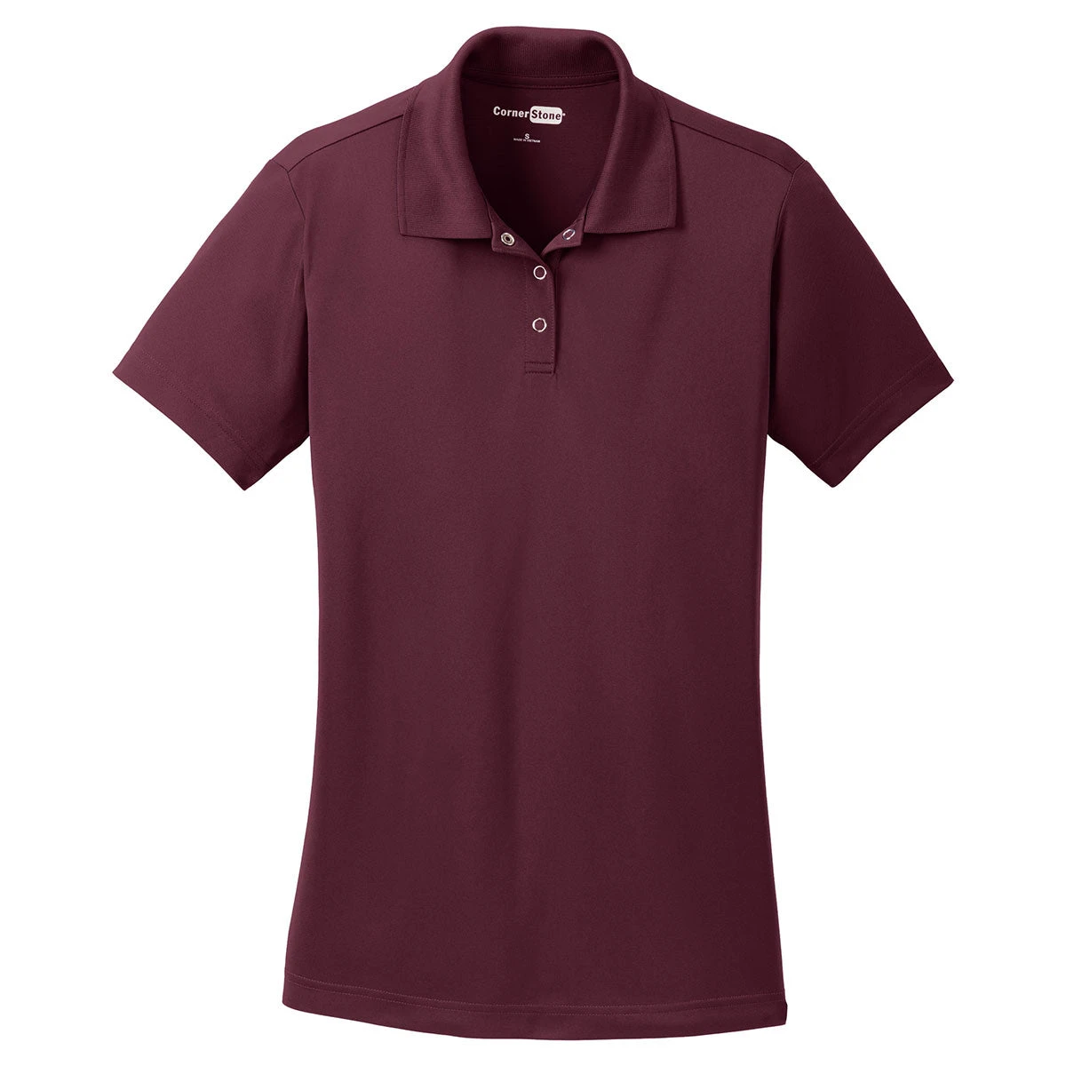 CornerStone Women's Maroon Micropique Gripper Polo 1 CornerStone Women's Maroon Micropique Gripper Polo