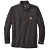 Carhartt Men's Carbon Heather Force 1/4-Zip Long Sleeve T-Shirt