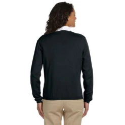 Devon & Jones Women's Black V-Neck Sweater -Sportswear Shop D475W Black HTB