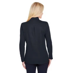 Devon & Jones Women's Black CrownLux Performance Plaited Long Sleeve Polo 8 Devon & Jones Women's Black CrownLux Performance Plaited Long Sleeve Polo -Sportswear Shop DG20LW Black HTB