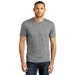 District Men's Grey Frost Perfect Tri DTG Tee -Sportswear Shop DM130DTG Grey Frost HTF