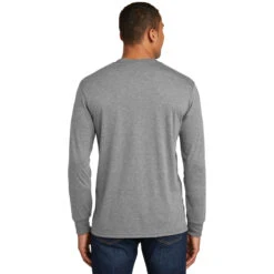District Men's Grey Frost Perfect Tri Long Sleeve Crew Tee -Sportswear Shop DM132 Grey Frost HTB
