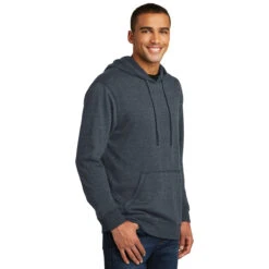 District Men's Heathered Navy Lightweight Fleece Hoodie 9 District Men's Heathered Navy Lightweight Fleece Hoodie -Sportswear Shop DM391 Heathered Navy HTS