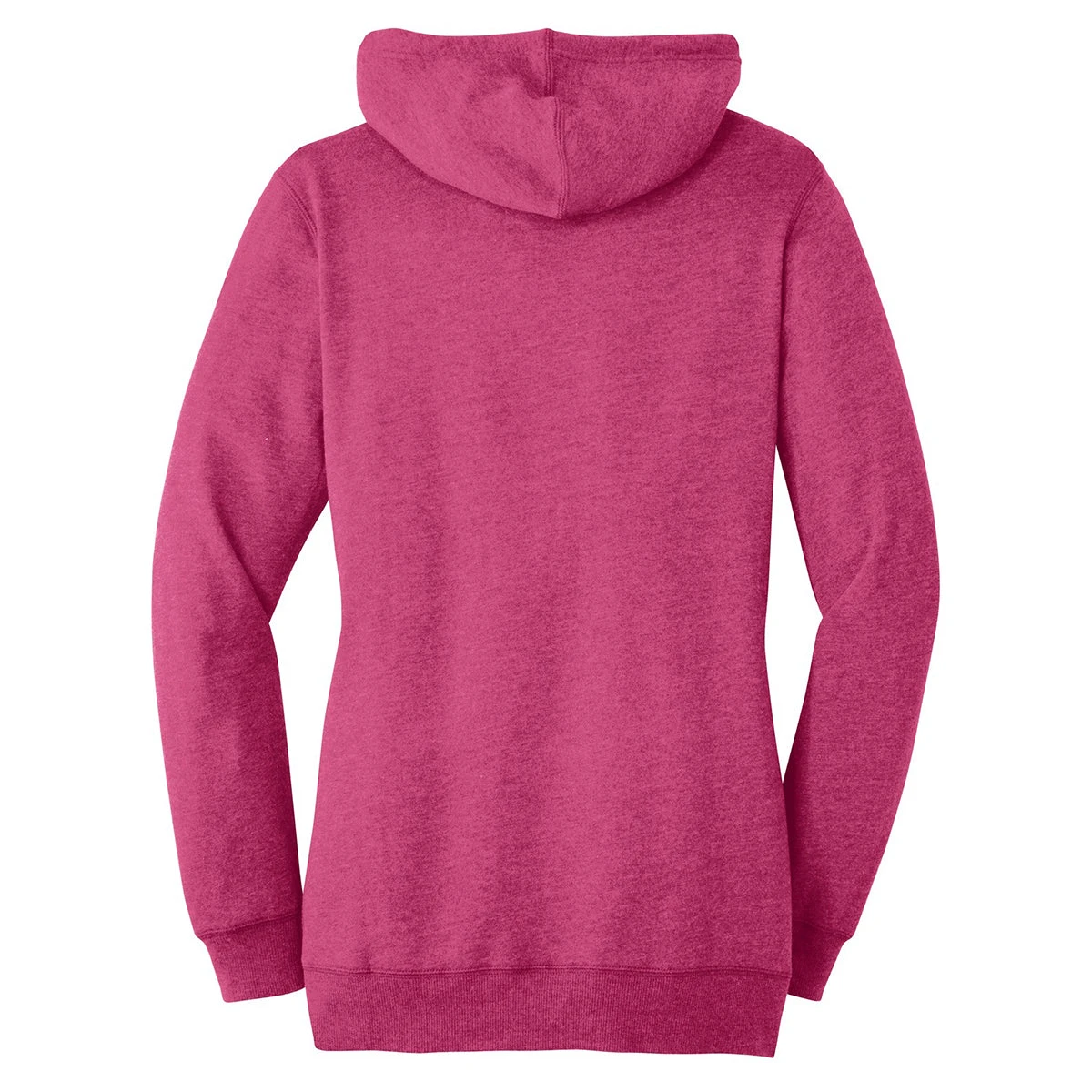 District Women's Heathered Pink Azalea Lightweight Fleece Hoodie 2 District Women's Heathered Pink Azalea Lightweight Fleece Hoodie - Image 2