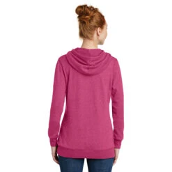 District Women's Heathered Pink Azalea Lightweight Fleece Hoodie 8 District Women's Heathered Pink Azalea Lightweight Fleece Hoodie -Sportswear Shop DM493 Heathered Pink Azalea HTB