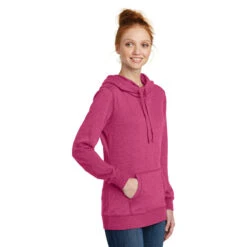 District Women's Heathered Pink Azalea Lightweight Fleece Hoodie 9 District Women's Heathered Pink Azalea Lightweight Fleece Hoodie -Sportswear Shop DM493 Heathered Pink Azalea HTS