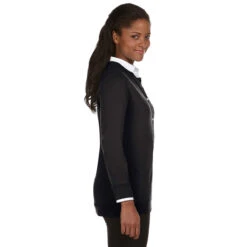 Devon & Jones Women's Black Perfect Fit Ribbon Cardigan -Sportswear Shop DP181W Black HTS