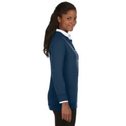 Devon & Jones Women's Navy Perfect Fit Ribbon Cardigan -Sportswear Shop DP181W Navy HTS