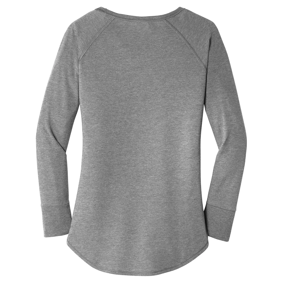 District Women's Grey Frost Perfect Tri Long Sleeve 2 District Women's Grey Frost Perfect Tri Long Sleeve - Image 2