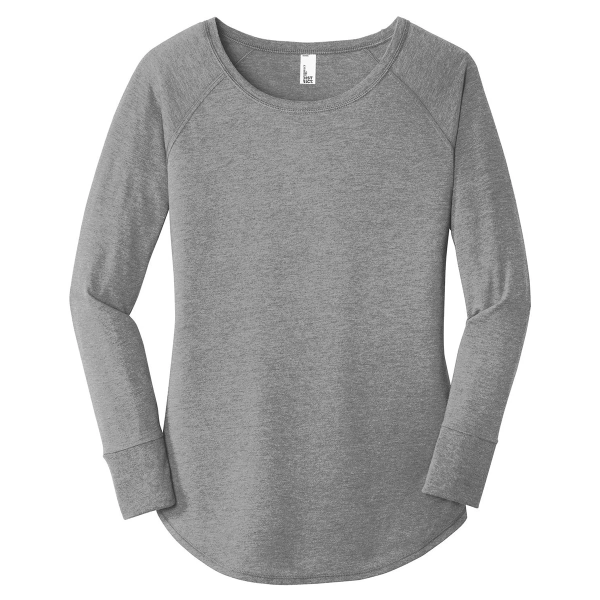 District Women's Grey Frost Perfect Tri Long Sleeve 1 District Women's Grey Frost Perfect Tri Long Sleeve