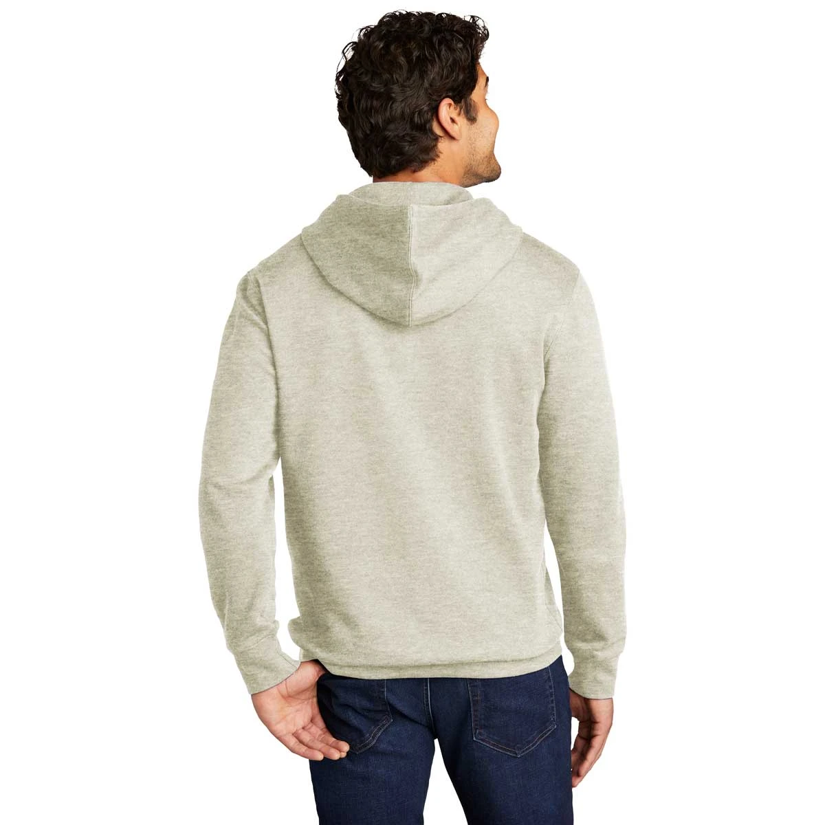 District Men's Oatmeal Heather V.I.T. Fleece Hoodie 4 District Men's Oatmeal Heather V.I.T. Fleece Hoodie - Image 4