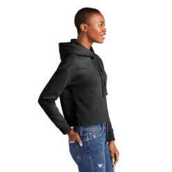 District Women's Black V.I.T Fleece Hoodie -Sportswear Shop DT6101 Black HTS