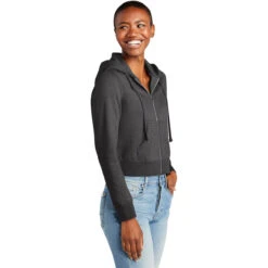 District Women's Heathered Charcoal V.I.T. Fleece Full Zip 9 District Women's Heathered Charcoal V.I.T. Fleece Full Zip -Sportswear Shop DT6103 HtdChar HTS