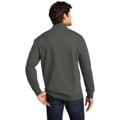 District Men's Charcoal V.I.T. Fleece Quarter Zip -Sportswear Shop DT6106 Charcoal HTB