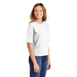 District Women's White V.I.T. Boxy Tee -Sportswear Shop DT6402 White HTS