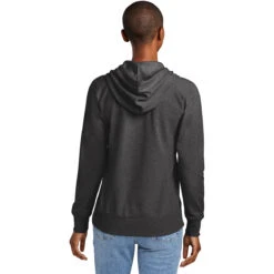 District Women's Charcoal Heather Re-Fleece Hoodie -Sportswear Shop DT8101 CharcoalHt HTB