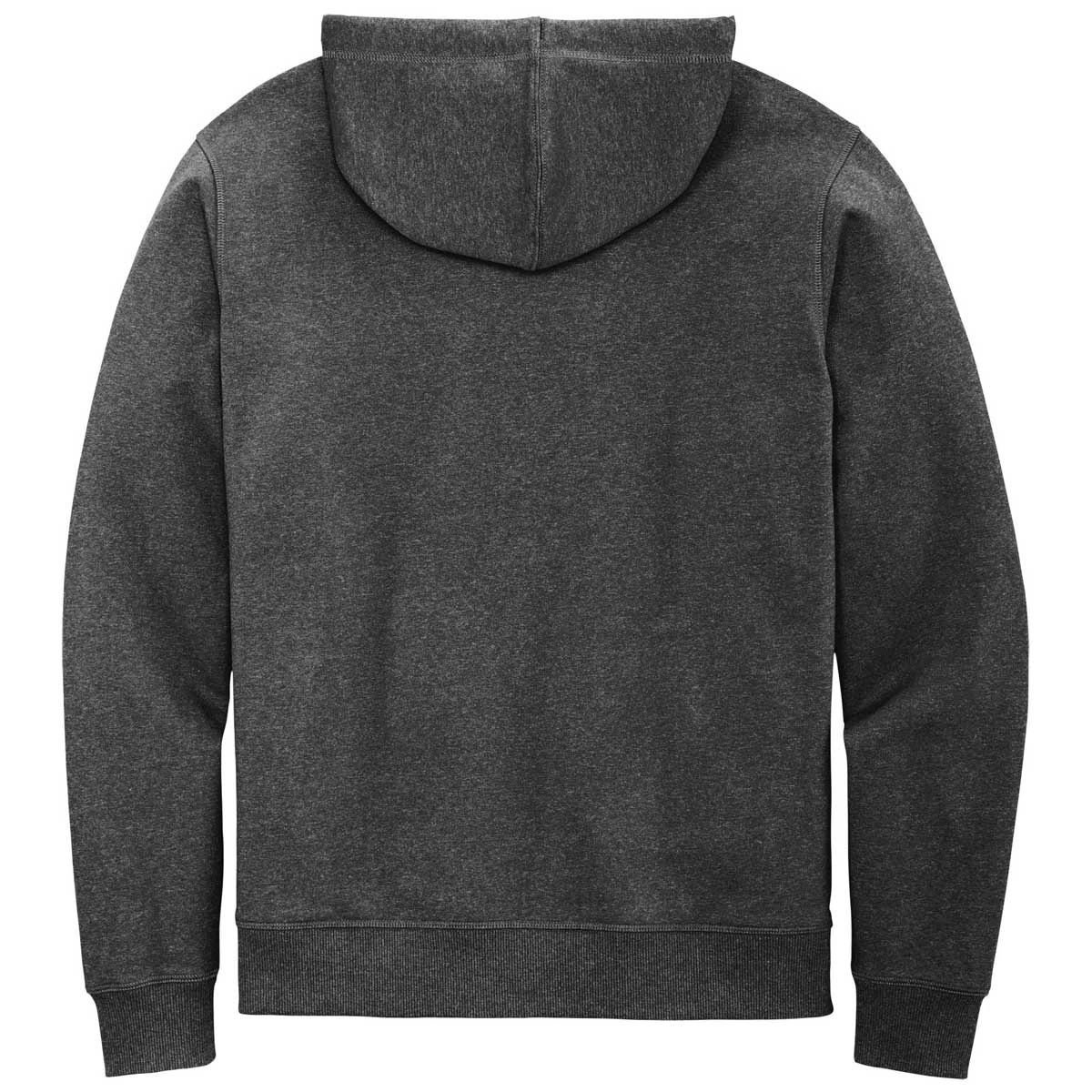 District Men's Charcoal Heather Re-Fleece Full-Zip Hoodie 2 District Men's Charcoal Heather Re-Fleece Full-Zip Hoodie - Image 2