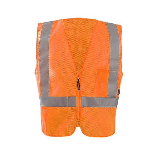 OccuNomix Men's Orange Mesh X Back Vest With Zipper 1 OccuNomix Men's Orange Mesh X Back Vest With Zipper
