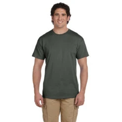 Gildan Men's Military Green Ultra Cotton 6 Oz. T-Shirt