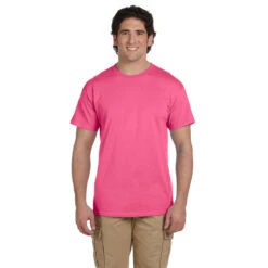Gildan Men's Safety Pink Ultra Cotton 6 Oz. T-Shirt