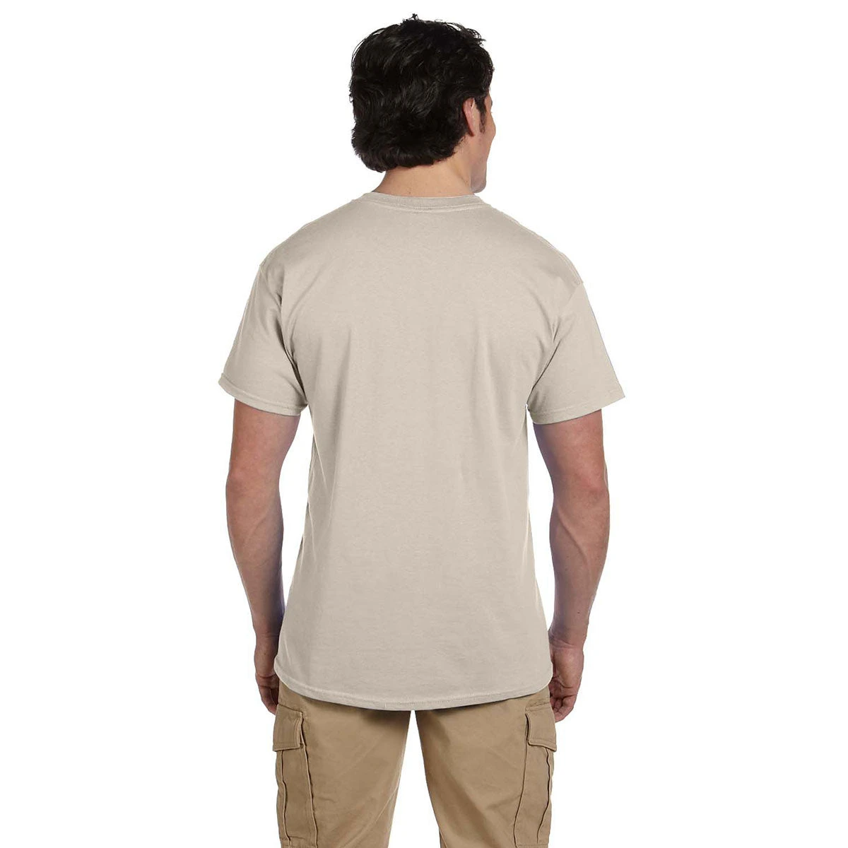 Gildan Men's Sand Ultra Cotton 6 Oz. T-Shirt 2 Gildan Men's Sand Ultra Cotton 6 Oz. T-Shirt - Image 2