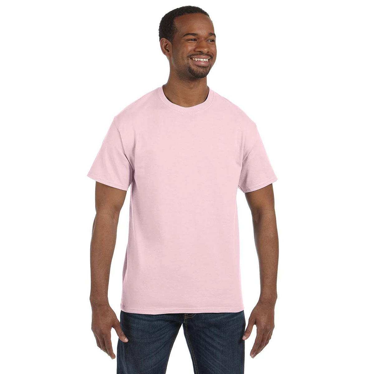 Gildan Men's Light Pink 5.3 Oz. T-Shirt 1 Gildan Men's Light Pink 5.3 Oz. T-Shirt