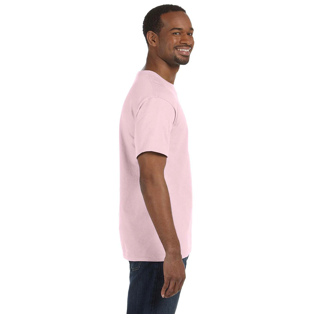 Gildan Men's Light Pink 5.3 Oz. T-Shirt 3 Gildan Men's Light Pink 5.3 Oz. T-Shirt - Image 3