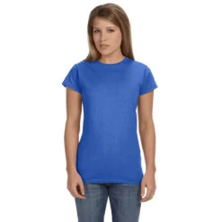 Gildan Women's Heather Royal Softstyle 4.5 Oz. Fitted T-Shirt