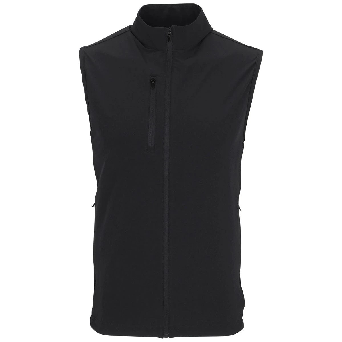 Greg Norman Men's Black Windbreaker Full-Zip Vest 1 Greg Norman Men's Black Windbreaker Full-Zip Vest