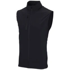 Greg Norman Men's Black Windbreaker Full-Zip Vest 6 Greg Norman Men's Black Windbreaker Full-Zip Vest -Sportswear Shop GNS0V055 Black S