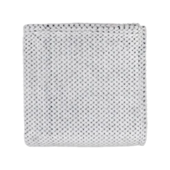 Zusa White With Charcoal Plush Siesta Blanket