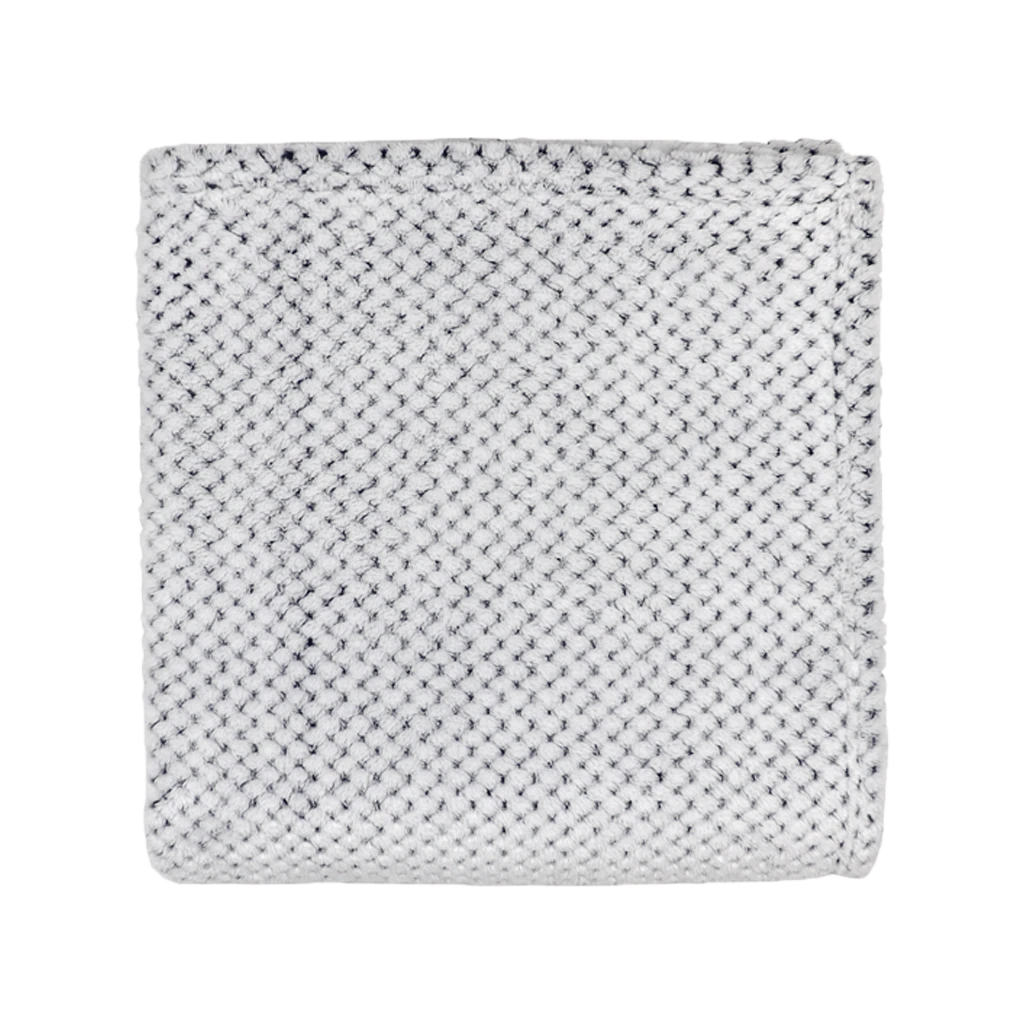 Zusa White With Charcoal Plush Siesta Blanket 1 Zusa White With Charcoal Plush Siesta Blanket