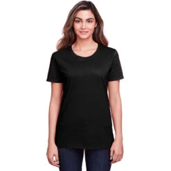 Fruit Of The Loom Women's Black Ink ICONIC T-Shirt