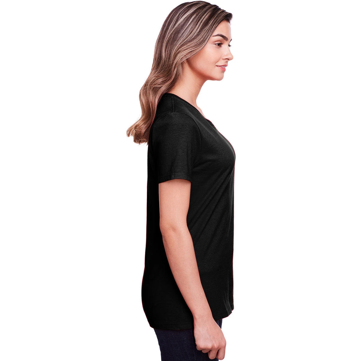 Fruit Of The Loom Women's Black Ink ICONIC T-Shirt 3 Fruit Of The Loom Women's Black Ink ICONIC T-Shirt - Image 3