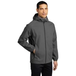 Port Authority Men's Graphite Grey Essential Rain Jacket -Sportswear Shop J407 Graphite Grey HTS