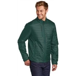 Port Authority Men's Tree Green/ Marine Green Packable Puffy Jacket -Sportswear Shop J850 Tree Gn Mar Gn HTS
