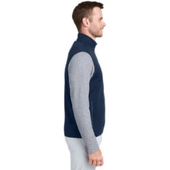 Vineyard Vines Men's Vineyard Navy Mountain Sweater Fleece Vest -Sportswear Shop K002713 410 HTS