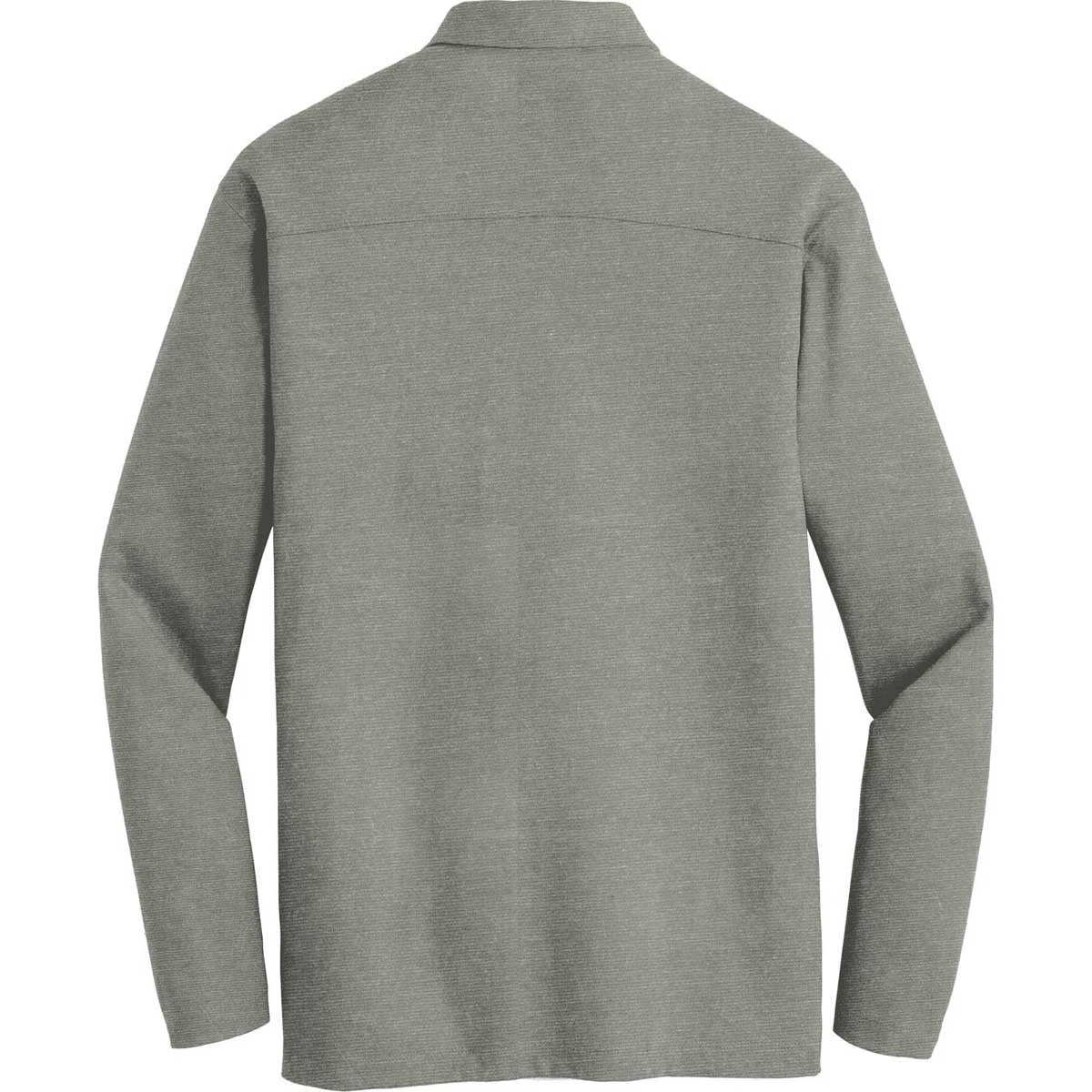 Port Authority Men's Monument Grey Long Sleeve Meridian Cotton Blend Polo 2 Port Authority Men's Monument Grey Long Sleeve Meridian Cotton Blend Polo - Image 2