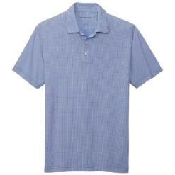 Port Authority Men's True Royal/White Gingham Polo