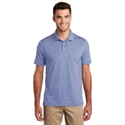 Port Authority Men's True Royal/White Gingham Polo -Sportswear Shop K646 True Royal Wht HTF