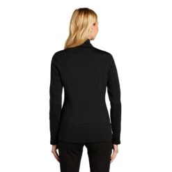 Port Authority Women's Deep Black Grid Fleece Jacket -Sportswear Shop L239 Deep Black HTB